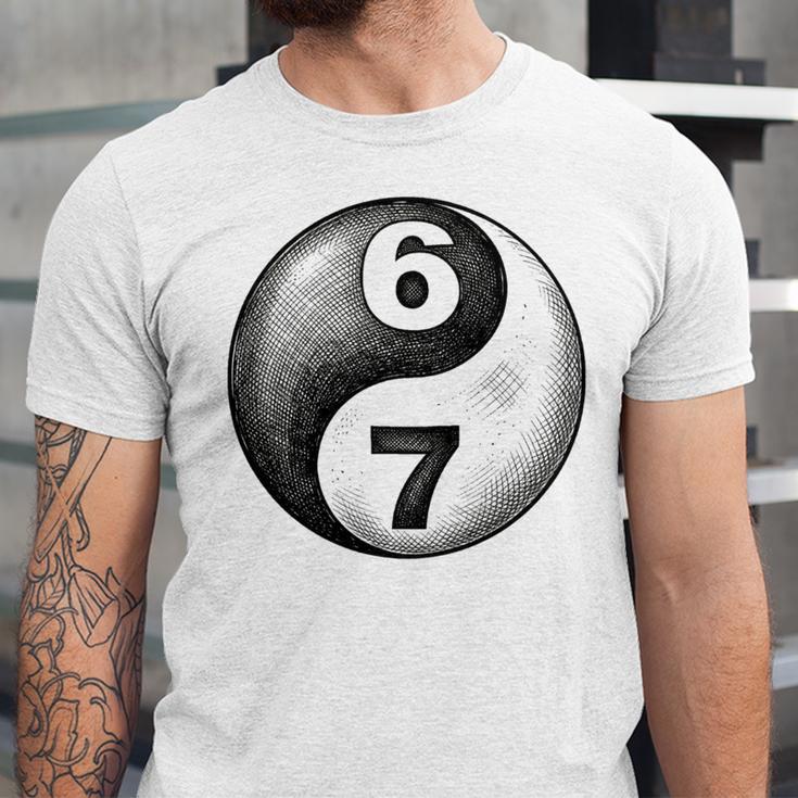 Vintage 6 7 Sketch Yin Yang Namaste Six Seven Nostalgia Unisex Jersey T-Shirt Vintage 6 7 Sketch Yin Yang Namaste Six Seven Nostalgia Unisex Jersey T-Shirt
