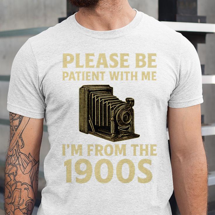 Vintage Please Be Patient With Me I'm From The 1900s Camera Premium Unisex Jersey T-Shirt