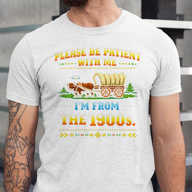 Vintage Please Be Patient With Me I'm From The 1900s Premium Tri-Blend Unisex Jersey T-Shirt