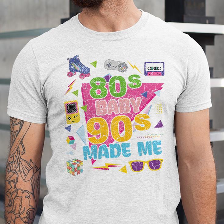 Vintage Retro 80's Baby 90's Made Me 1980s 1990s Nostalgia Premium Tri-Blend Unisex Jersey T-Shirt