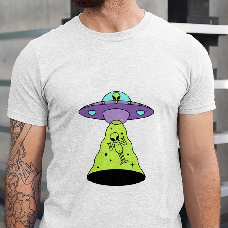 I Wanna Go Home Introvert UFO UAP Flying Saucer Trippy Alien Unisex Jersey T-Shirt