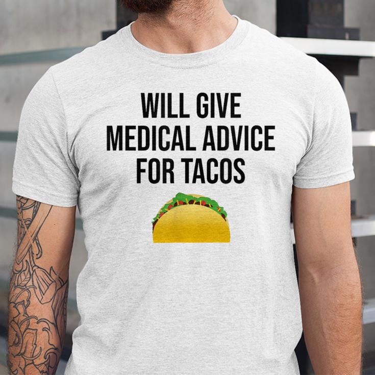 Will Give Medical Advice For Tacos Shirt Graduation MD Unisex Jersey T-Shirt