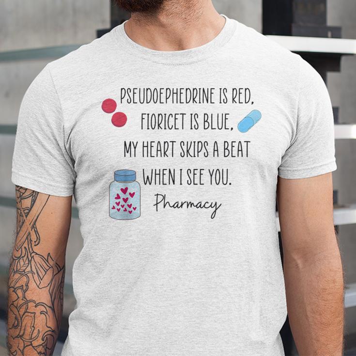 Women Pharmacist Valentines Pharmacy Technician Graduation Unisex Jersey T-Shirt