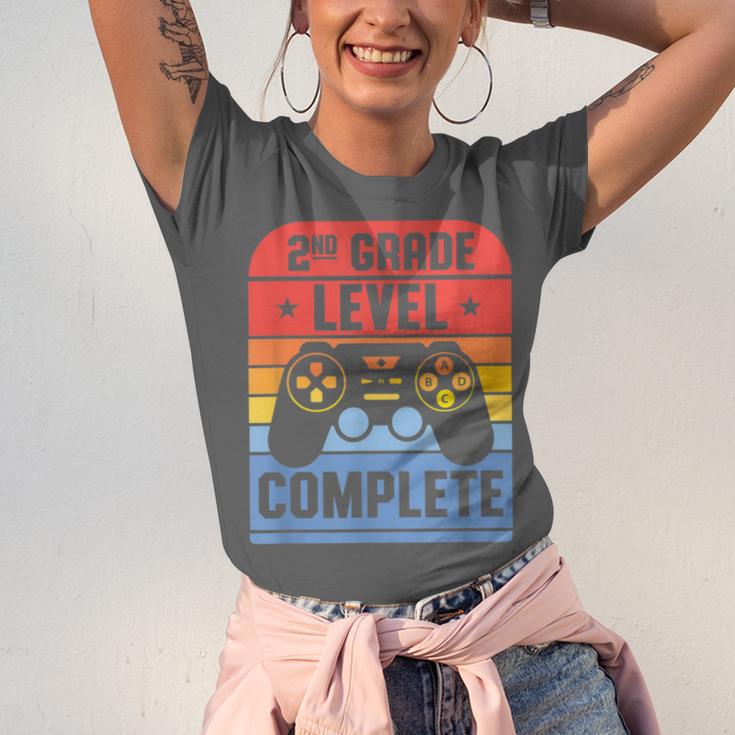 2nd Grade Level Complete Graduation Student Video Gamer Unisex Jersey T-Shirt