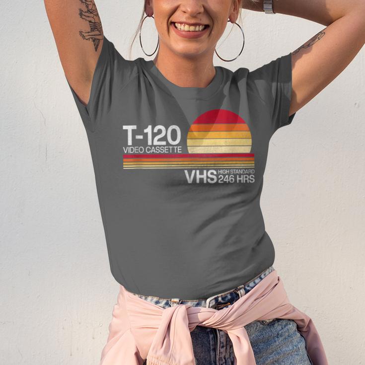 70's 80's 90's Music Nostalgia Video Cassette Tape VHS Retro Unisex Jersey T-Shirt