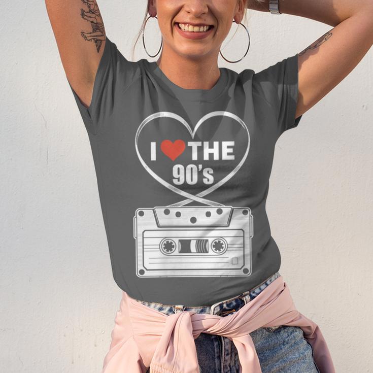 90s Nostalgia Cassette Heart Retro I Love The 90s Unisex Jersey T-Shirt