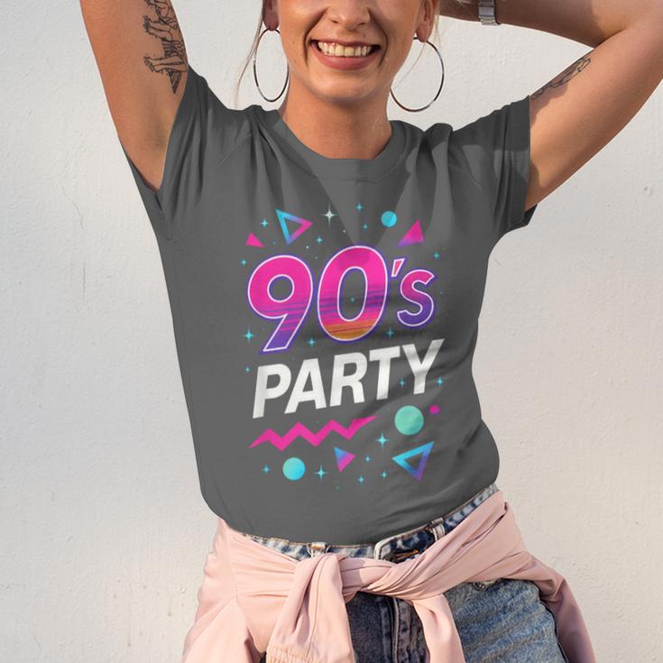 90's Party 90s Nostalgia Retro Rave Dance Music Unisex Jersey T-Shirt 90's Party 90s Nostalgia Retro Rave Dance Music Unisex Jersey T-Shirt