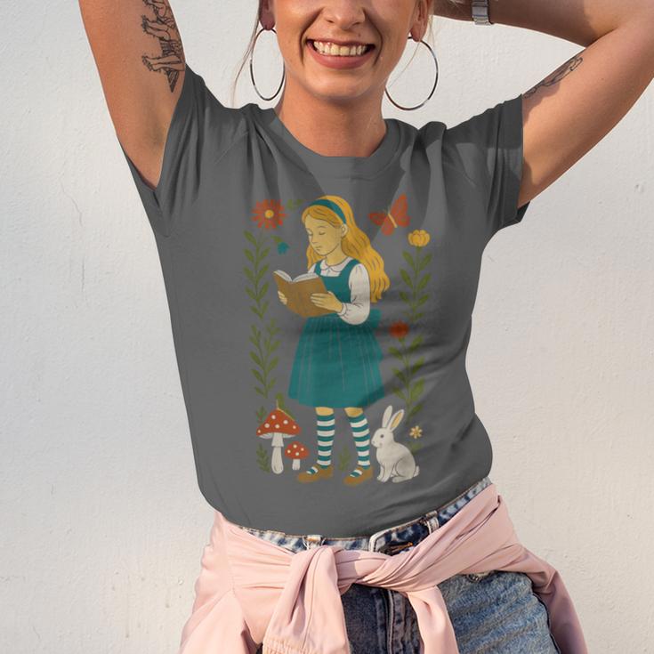 Alice In Wonderland Book Lover Lewis Carroll Rabbit Unisex Jersey T-Shirt Alice In Wonderland Book Lover Lewis Carroll Rabbit Unisex Jersey T-Shirt