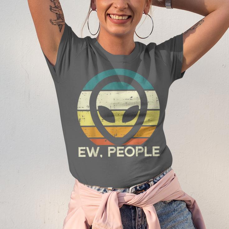 Alien Face Ew People Ufo Introvert Men Women Kids Teen Unisex Jersey T-Shirt