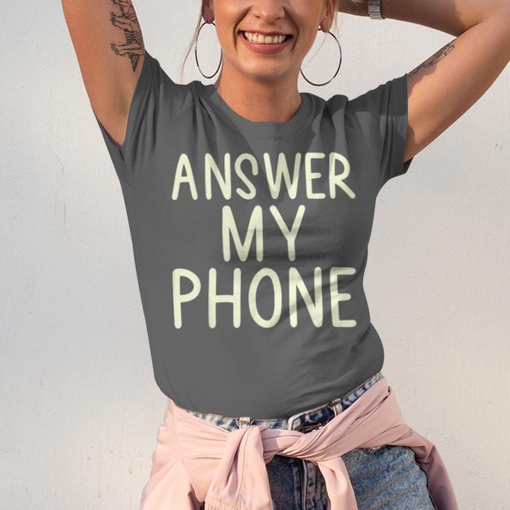 Answer My Phone I Introvert Unisex Jersey T-Shirt