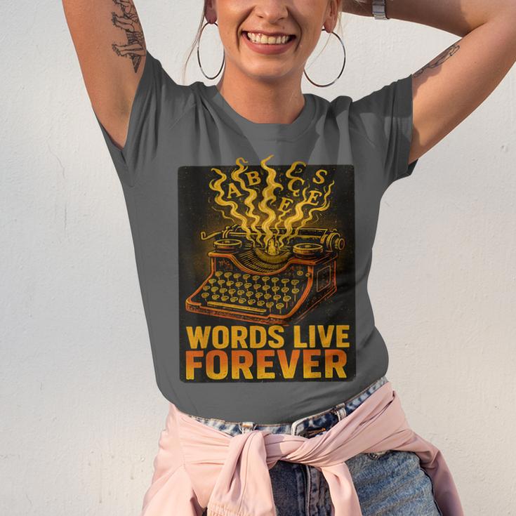 Antiques Collector Writing Retro Nostalgia Curiosity Unisex Jersey T-Shirt