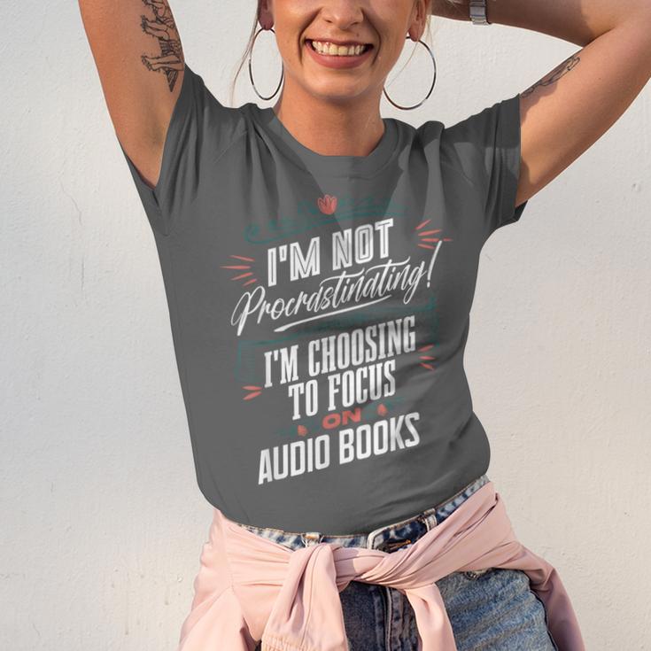 Audiobook Lover I’m Not Procrastinating Book Humor Unisex Jersey T-Shirt Audiobook Lover I’m Not Procrastinating Book Humor Unisex Jersey T-Shirt