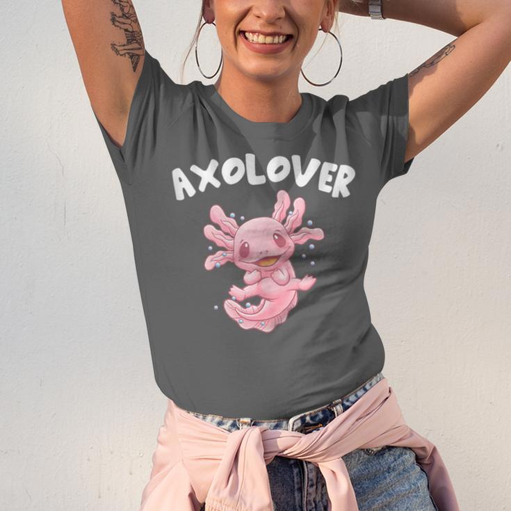 Axolovert Axolotl Humor Salamander Introvert Unisex Jersey T-Shirt