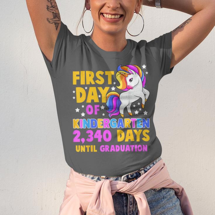 Back To School First Day Of Kindergarten Graduation Unicorn Unisex Jersey T-Shirt