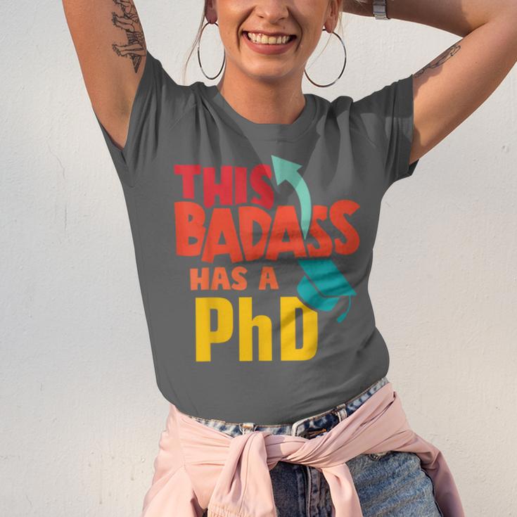 This Badass Has a PhD Doctor Graduation Unisex Jersey T-Shirt