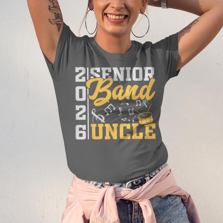 Band Senior Uncle Class Of 2026 Graduation Graduate Unisex Jersey T-Shirt