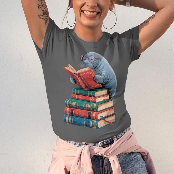 Book Reading Book Reader Manatees Sea Animal Sea Cow Manatee Unisex Jersey T-Shirt Book Reading Book Reader Manatees Sea Animal Sea Cow Manatee Unisex Jersey T-Shirt