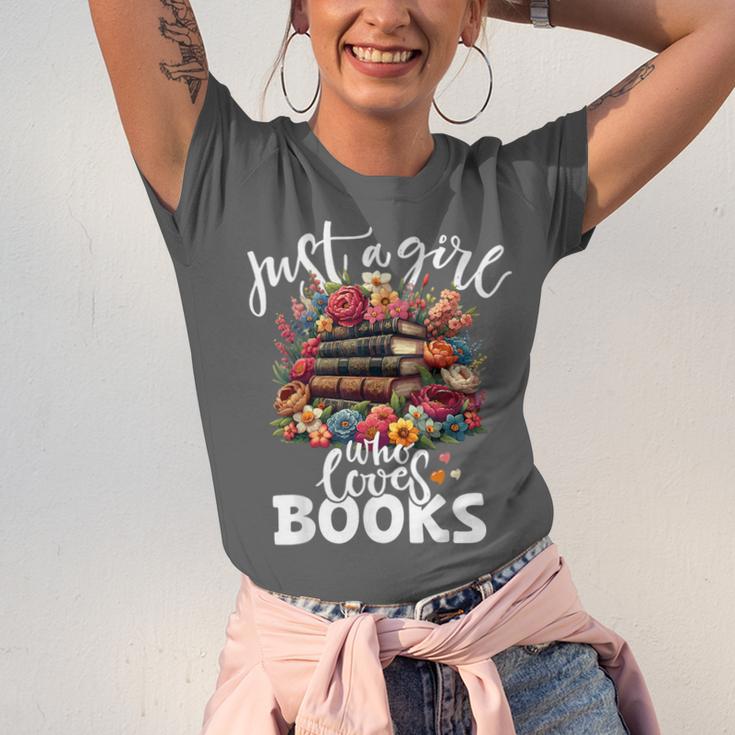 Bookworm For Women Just A Girl Who Loves Books Unisex Jersey T-Shirt Bookworm For Women Just A Girl Who Loves Books Unisex Jersey T-Shirt