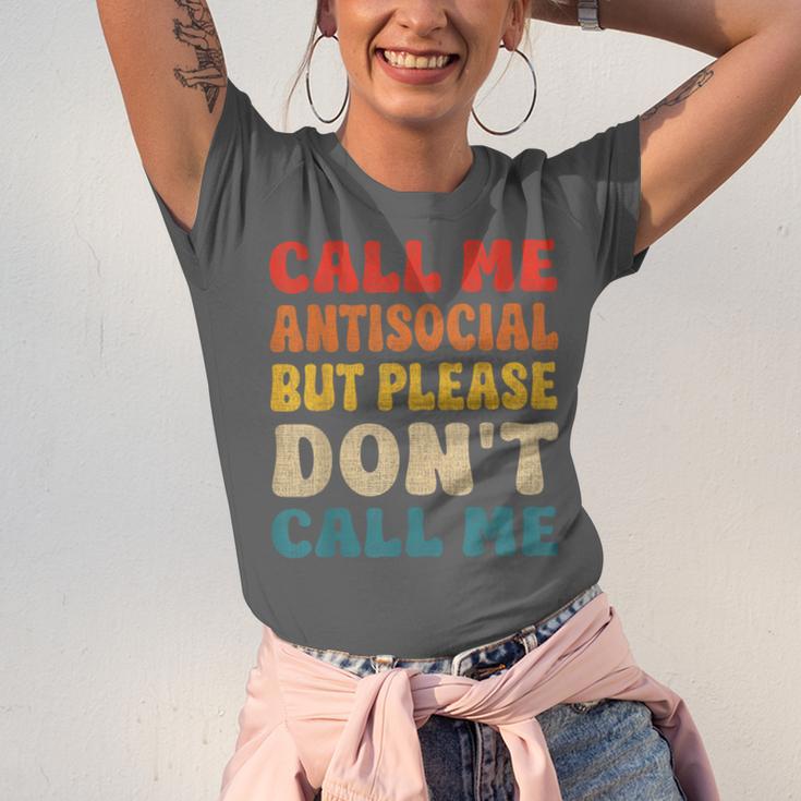 Call Me Antisocial But Please Don't Call Me Introvert Unisex Jersey T-Shirt Call Me Antisocial But Please Don't Call Me Introvert Unisex Jersey T-Shirt