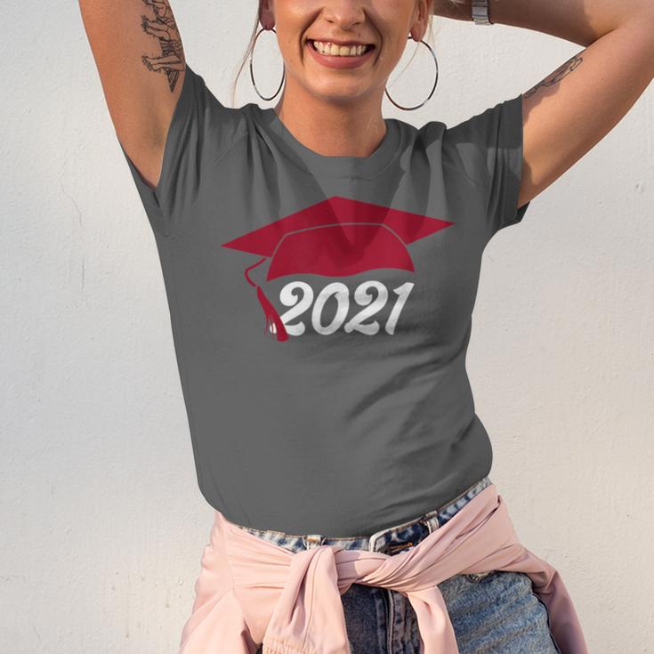 Class Of 2021 Burgundy Regalia Graduation Unisex Jersey T-Shirt