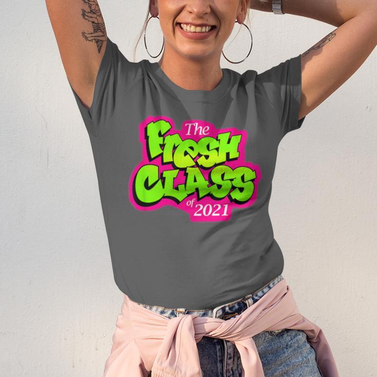 Class Of 2021 Senior Fresh 90's TV Style Grad For Graduation Unisex Jersey T-Shirt