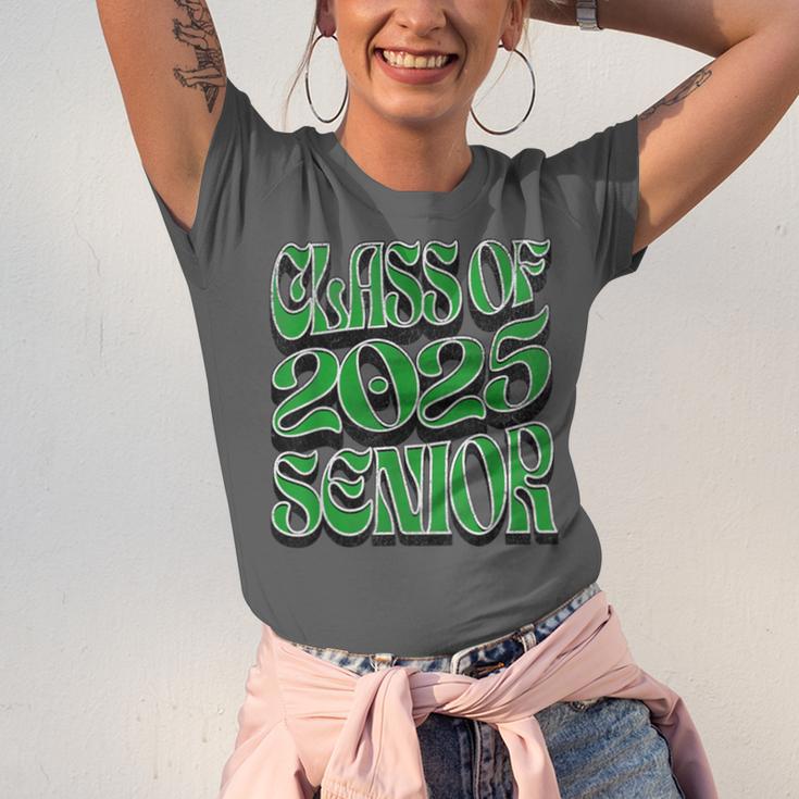 Class Of 2025 Senior Green Student Graduation Unisex Jersey T-Shirt