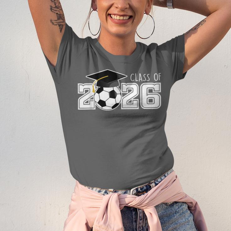 Class Of 2026 Senior 2026 Soccer High School Graduation Unisex Jersey T-Shirt