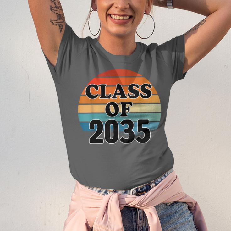 Class Of 2035 Senior Graduate Retro Graduation Unisex Jersey T-Shirt