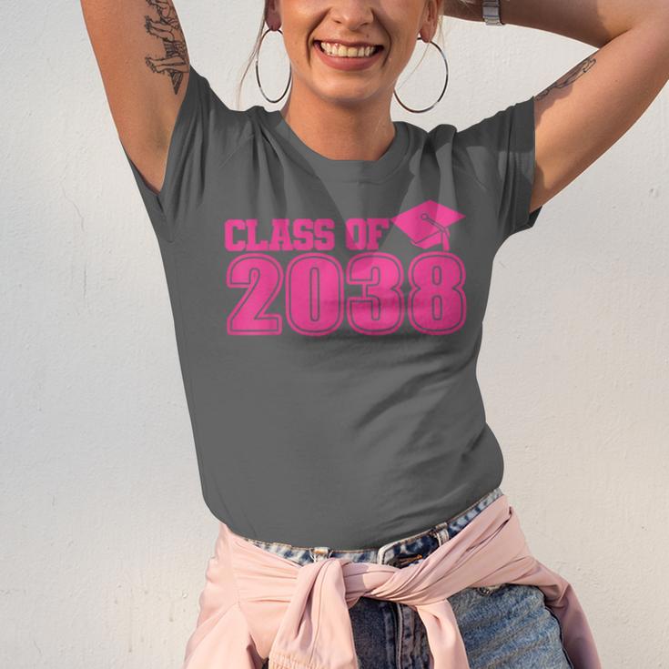 Class Of 2038 Pink Girls Growing Up School Memory Graduation Unisex Jersey T-Shirt