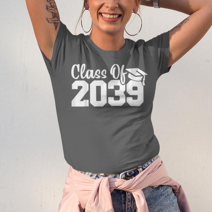 Class Of 2039 Senior 2039 Kindergarten To Graduation Unisex Jersey T-Shirt