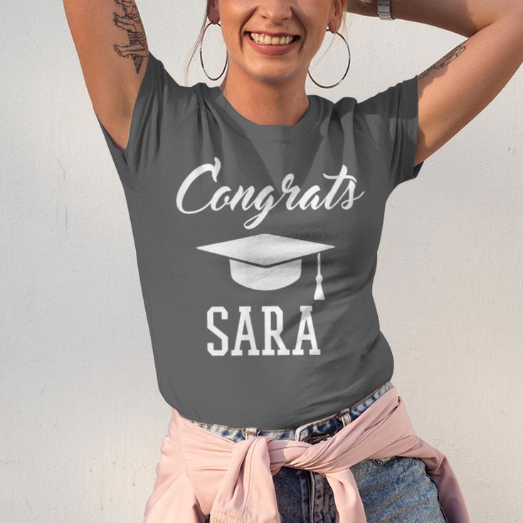 Congrats Sara College High School Graduation Unisex Jersey T-Shirt