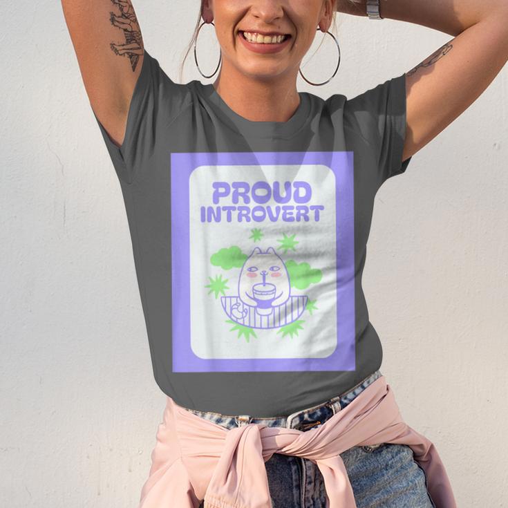Cool Fun Cute Proud Introvert Cat Character For Men Women Unisex Jersey T-Shirt Cool Fun Cute Proud Introvert Cat Character For Men Women Unisex Jersey T-Shirt