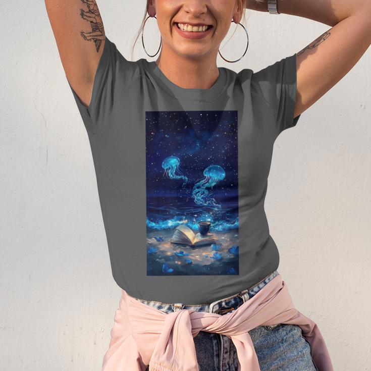 Cosmic Botanical Book Lover Reading Unisex Jersey T-Shirt Cosmic Botanical Book Lover Reading Unisex Jersey T-Shirt