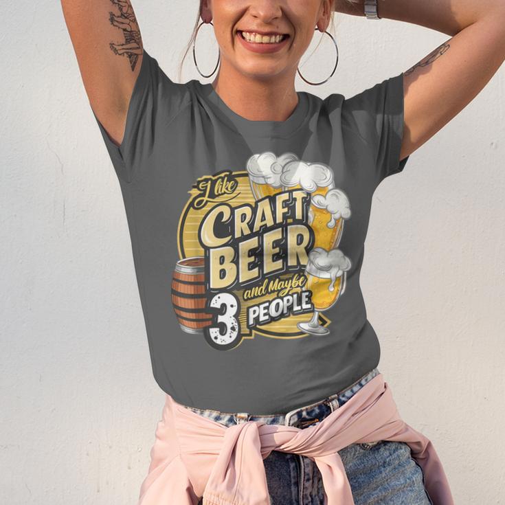 Craft Beer Lover Introverted & Hoppy Unisex Jersey T-Shirt