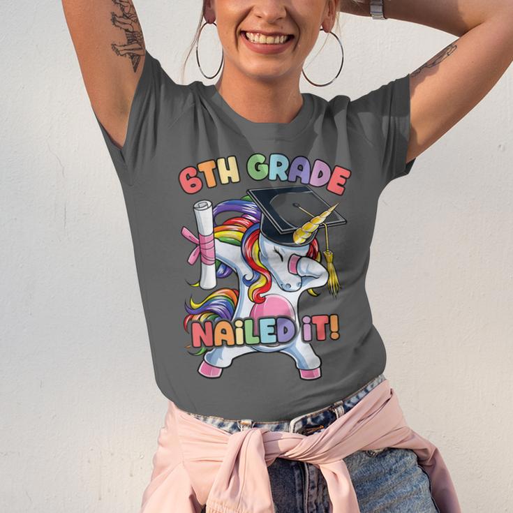 Dabbing 6th Grade Unicorn Graduation Class Of 2020 Nailed It Unisex Jersey T-Shirt
