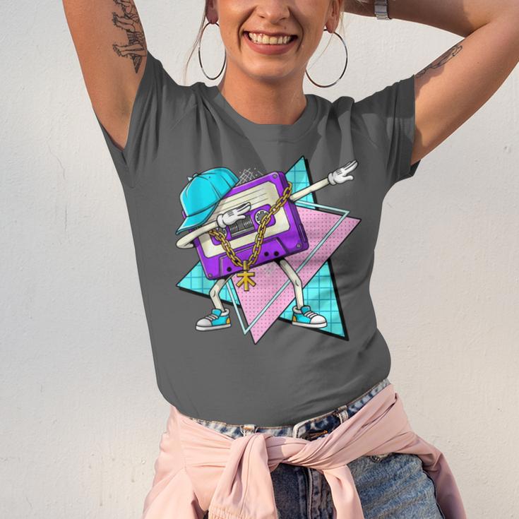 Dabbing Cassette Tape 70s 80s 80s Outfit Nostalgia Unisex Jersey T-Shirt