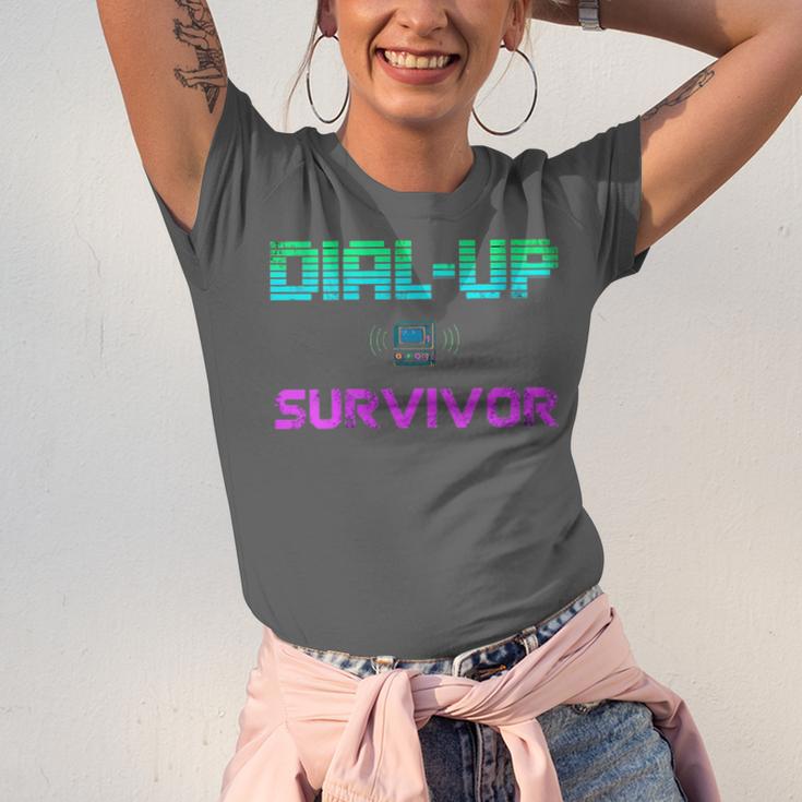 Dial Up Survivor Retro Modem Nostalgia Tech Top Unisex Jersey T-Shirt