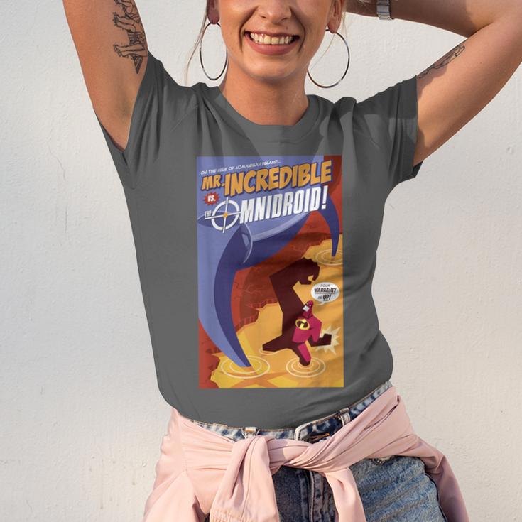 Disney Pixar The Incredibles Omnidroid Comic Book Cover Unisex Jersey T-Shirt Disney Pixar The Incredibles Omnidroid Comic Book Cover Unisex Jersey T-Shirt