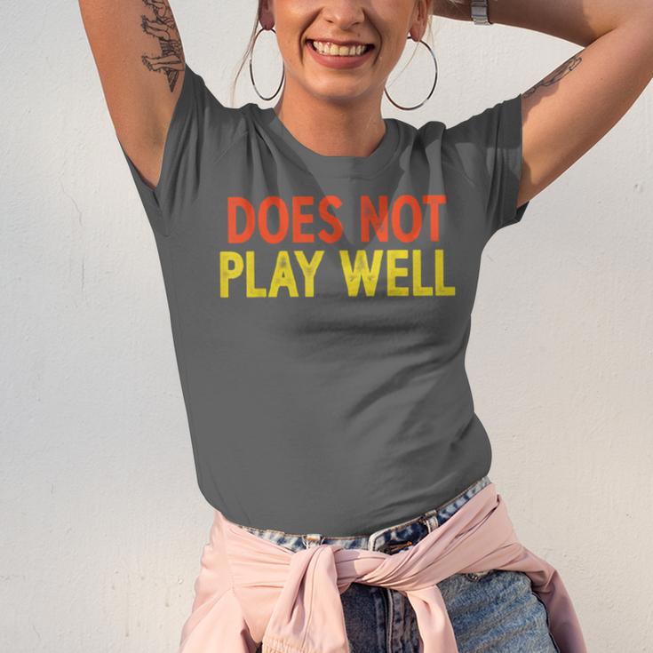 Does Not Play Well I Introvert Unisex Jersey T-Shirt