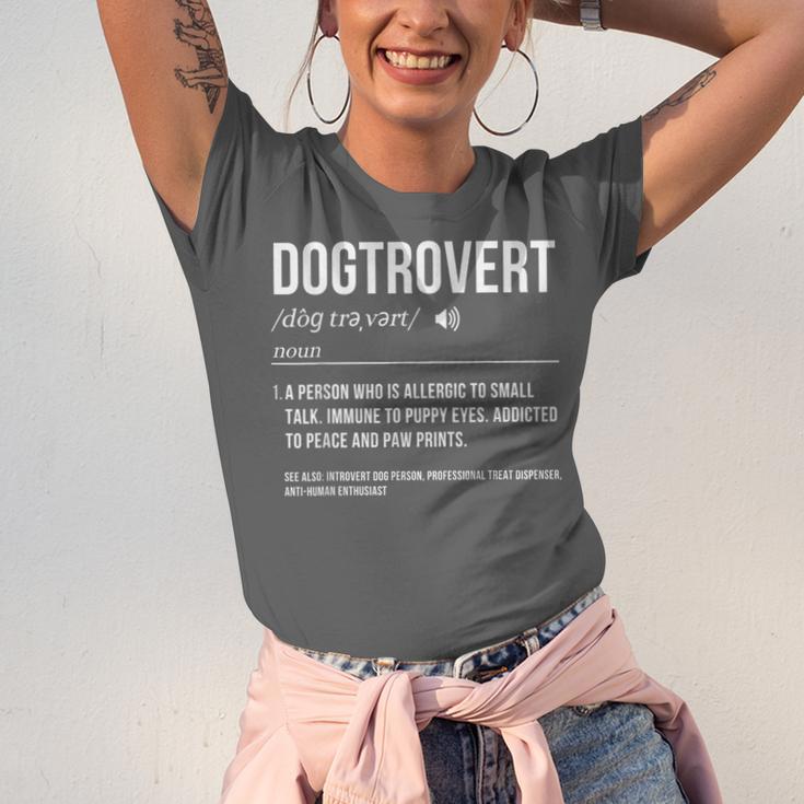 Dog Definition Introvert Dog Lover Dogtrovert Unisex Jersey T-Shirt Dog Definition Introvert Dog Lover Dogtrovert Unisex Jersey T-Shirt