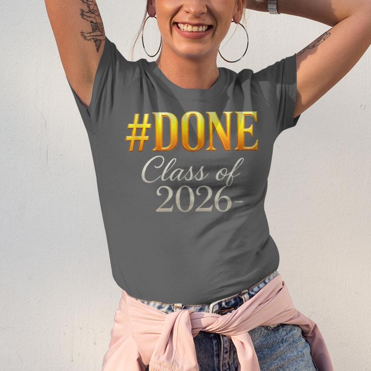 Done Class Of 2026 Graduation Unisex Jersey T-Shirt