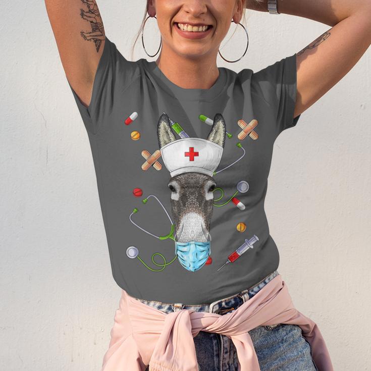 Donkey Nurse RN ER Nursing School Graduation Unisex Jersey T-Shirt