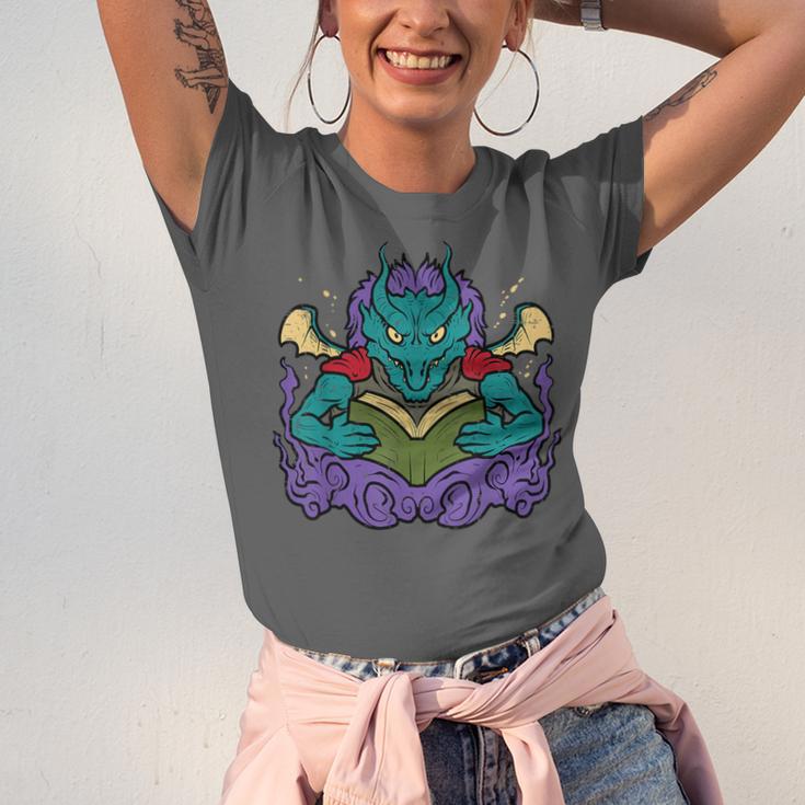 Dragon Read Reading Librarian Book Across America Kids Unisex Jersey T-Shirt