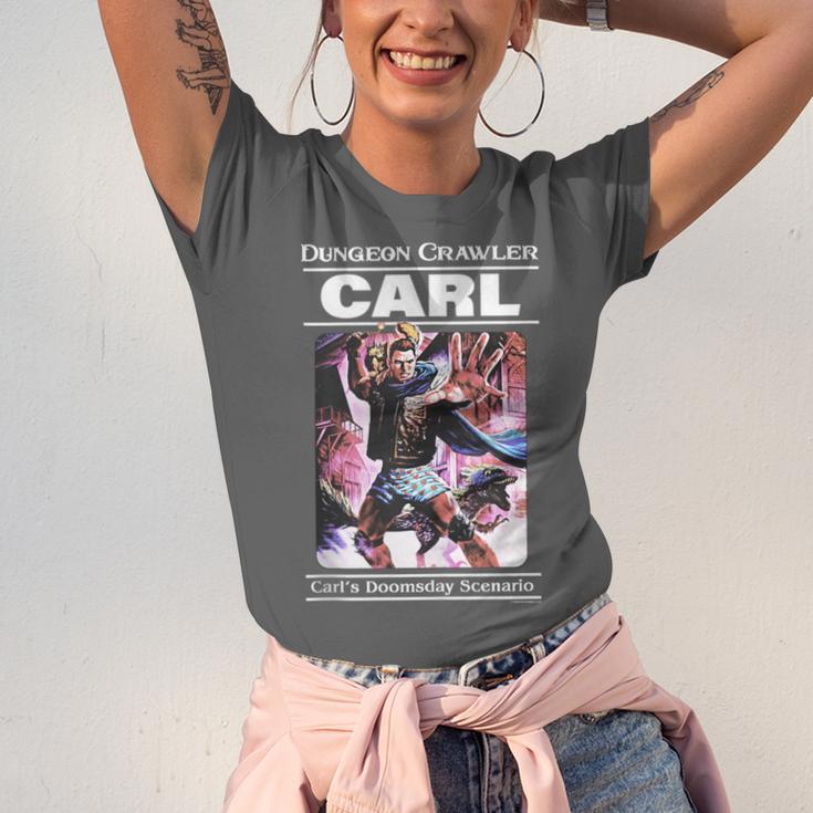Dungeon Crawler Carl Vintage Paperback Illustration Book Unisex Jersey T-Shirt