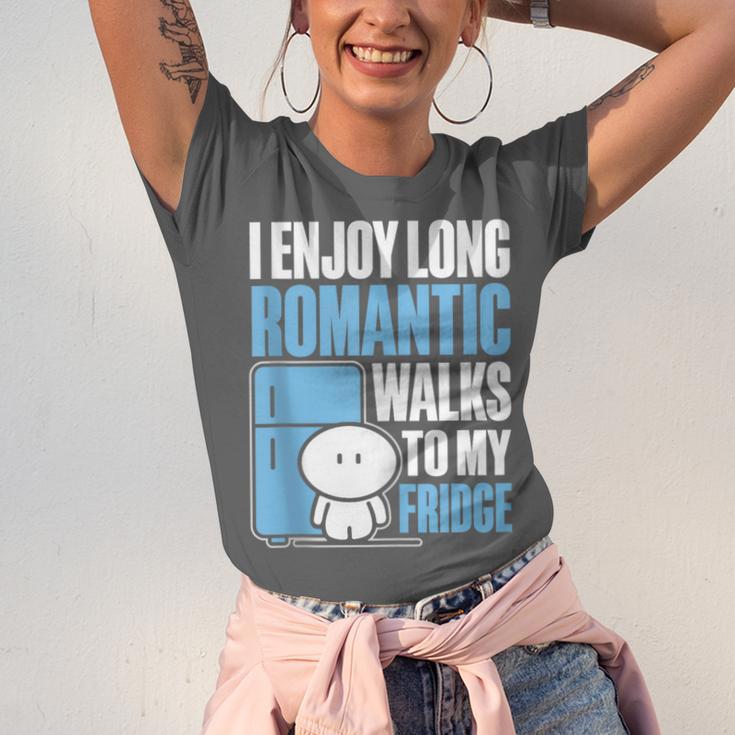 I Enjoy Long Romantic Walks To My Fridge Introvert Unisex Jersey T-Shirt