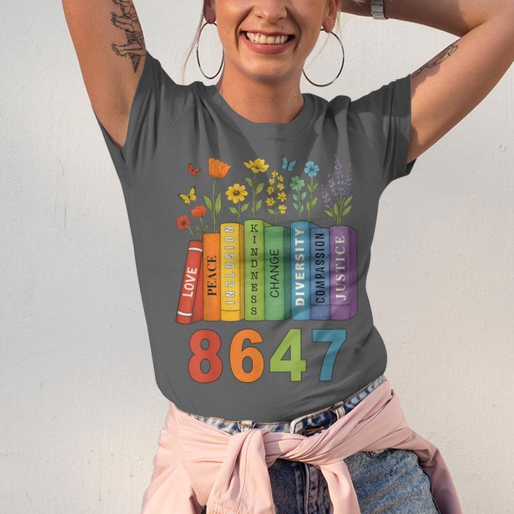Equal Rights Book Flower Resist 86 47 Feminist Women Rights Unisex Jersey T-Shirt