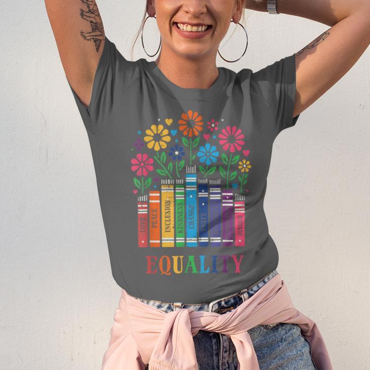 Equality Love Peace Compassion Books Protest Women Girls Kid Unisex Jersey T-Shirt