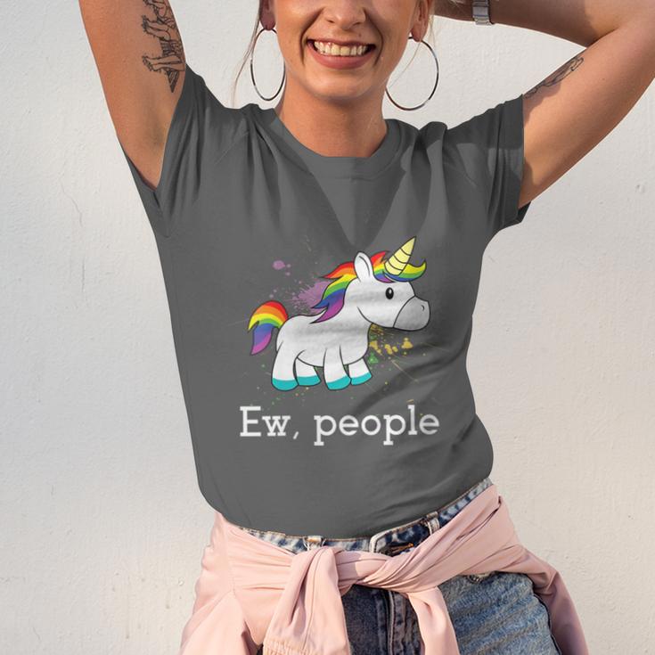 Ew People Unicorn Lover Introvert Rainbow Unicorn Unisex Jersey T-Shirt Ew People Unicorn Lover Introvert Rainbow Unicorn Unisex Jersey T-Shirt
