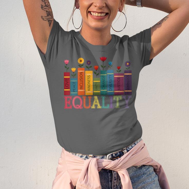 Floral Flower Book Equality Human Rights Women's Rights Unisex Jersey T-Shirt