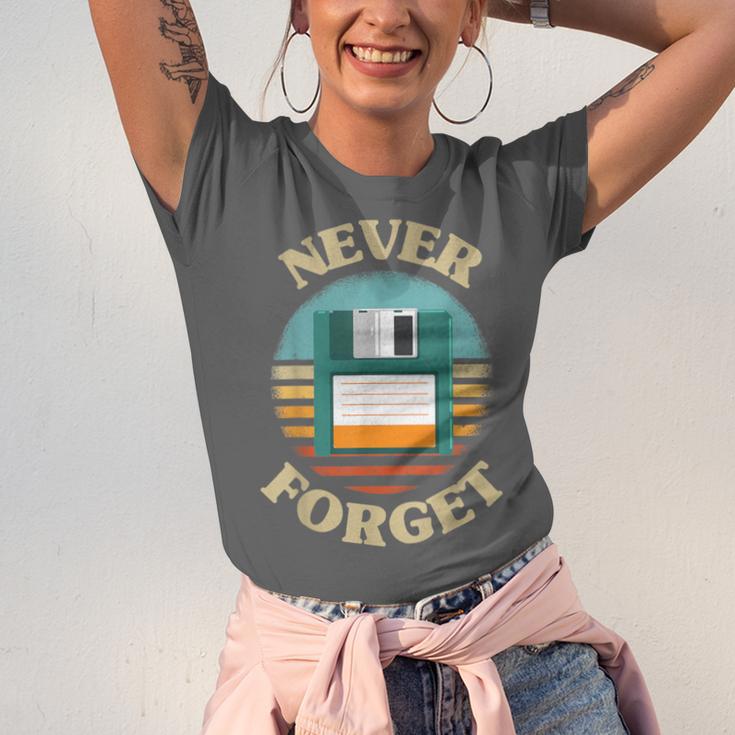 Never Forget Retro Diskette Nostalgia Vintage Unisex Jersey T-Shirt Never Forget Retro Diskette Nostalgia Vintage Unisex Jersey T-Shirt
